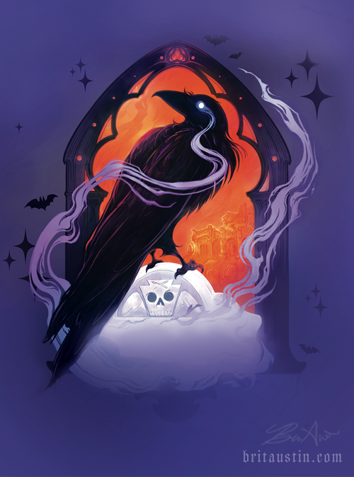 Darksome Raven Print — Brit Austin ✦ Dark Art & Illustration